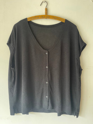 MAMA B SS25 Lucente Cardigan Nero
