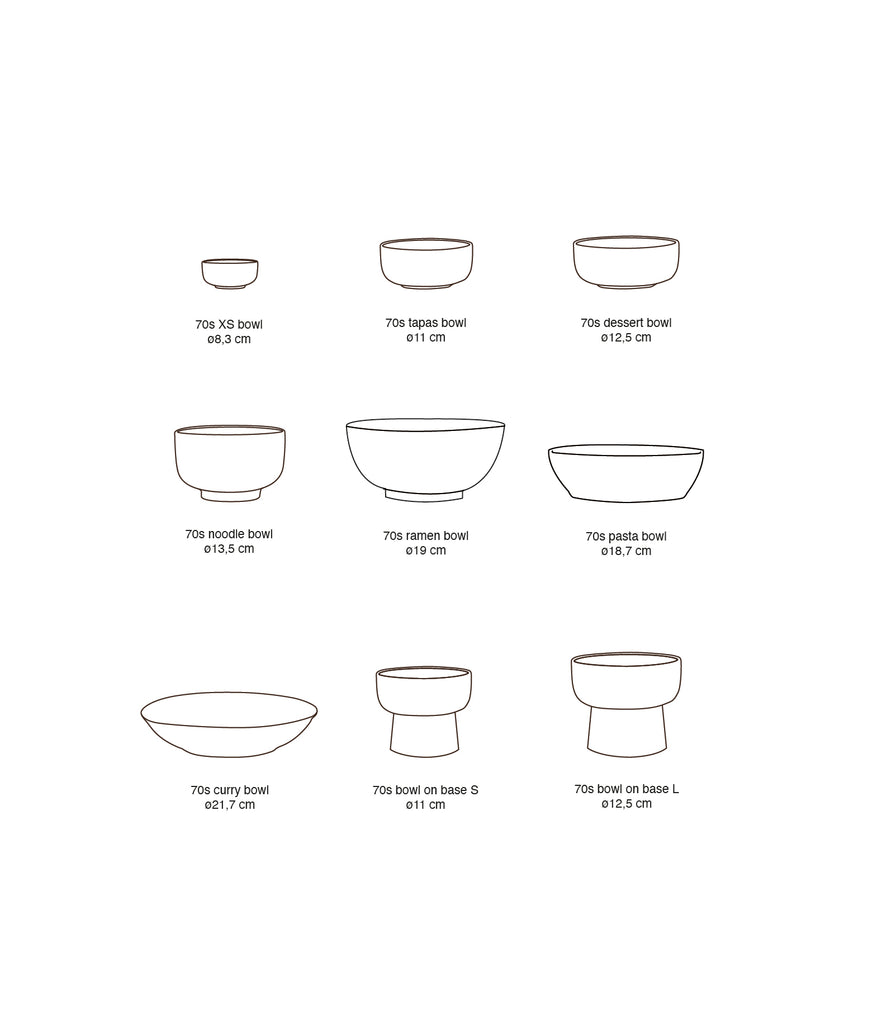 HK Living : 70s ceramics: curry bowls bubble (set of 2)