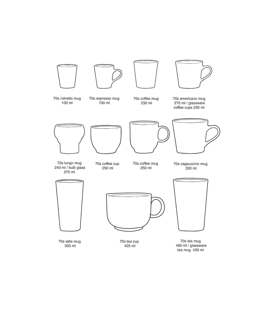 HK Living : 70s ceramics: cappuccino mugs, verve (set of 4)