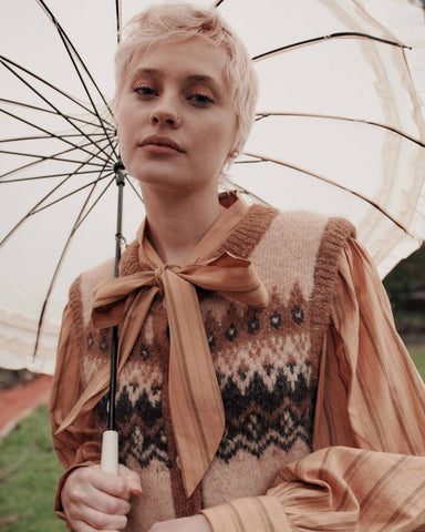 AW26 PULL BEIGE CARAMEL Cardigan