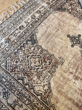 IB Handwoven Rug Brown and Dusty Blue