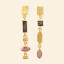 Ekadori Sword Light Grey, Labradorite & Peach Moonstone