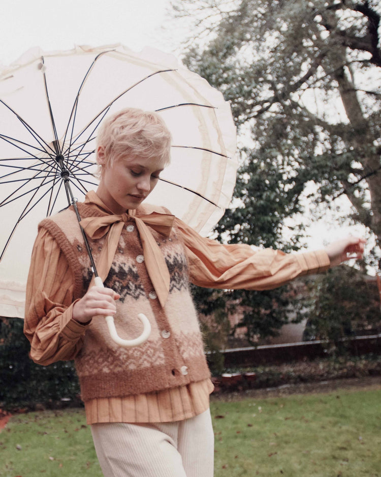 AW26 PULL BEIGE CARAMEL Cardigan