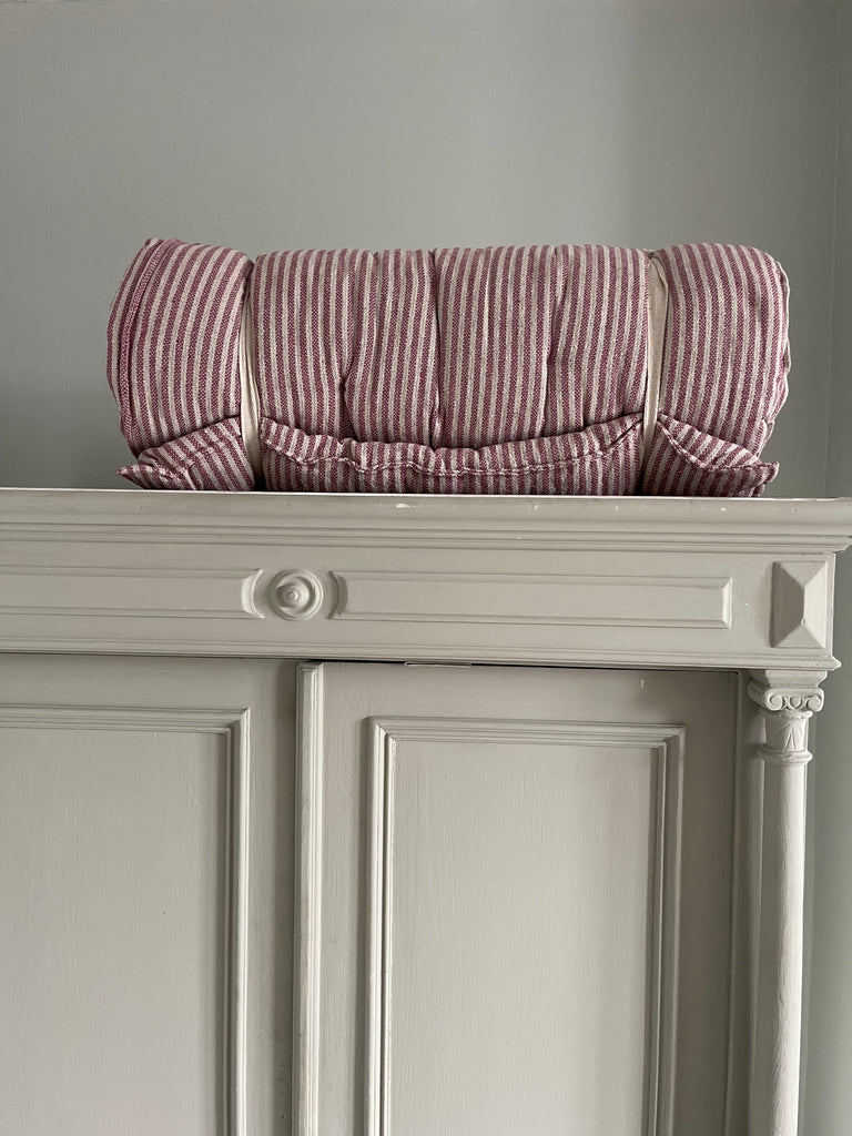 Maitri: Recycled Cream and Dusty Pink stripes mattress