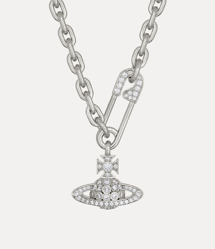 Vivienne Westwood LUCRECE LARGE NECKLACE - PLATINUM / WHITE CZ