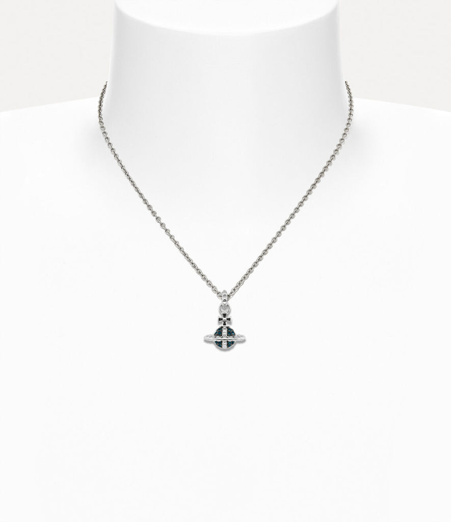 Vivienne Westwood MAN. MAYFAIR SMALL ORB PENDANT - RHODIUM / GUNMETAL / MONTANA