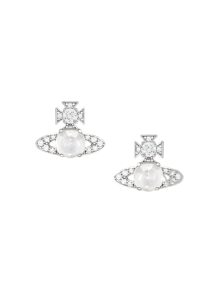 Vivienne Westwood ONDINA EARRINGS - PLATINUM / WHITE CZ