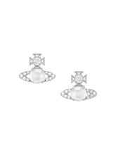 Vivienne Westwood ONDINA EARRINGS - PLATINUM / WHITE CZ