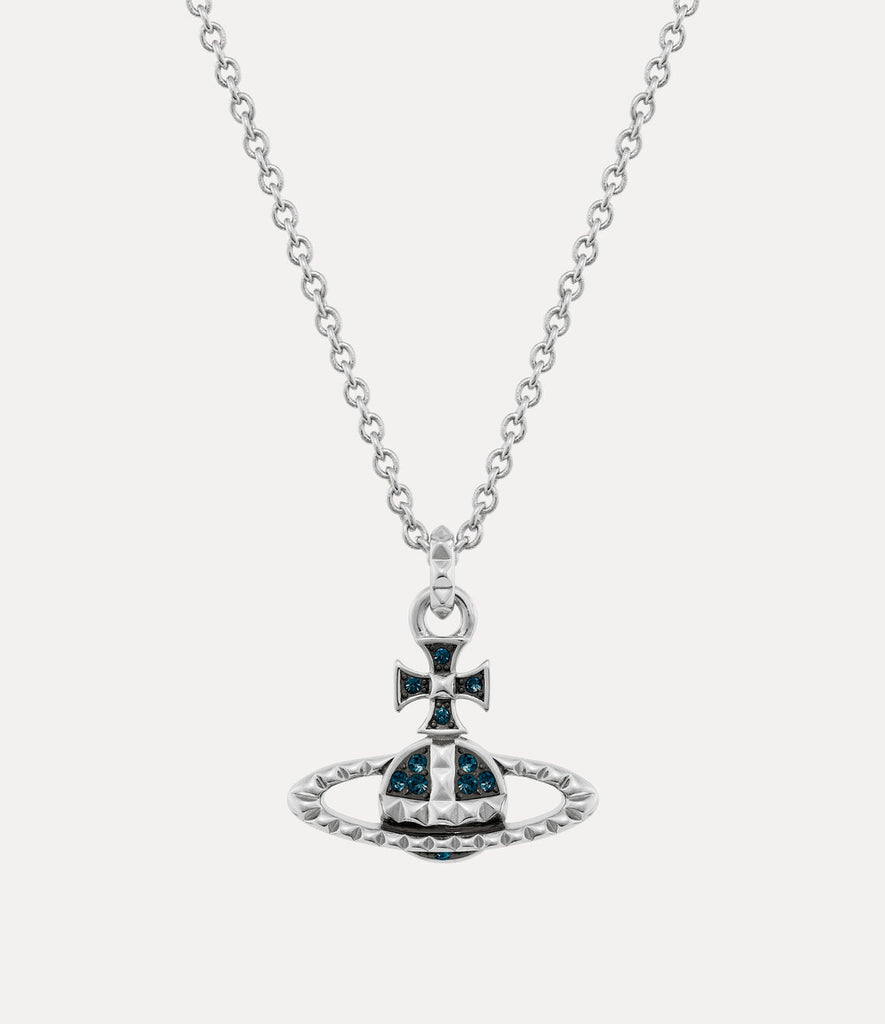 Vivienne Westwood MAN. MAYFAIR BAS RELIEF PENDANT - RHODIUM / GUNMETAL / MONTANA