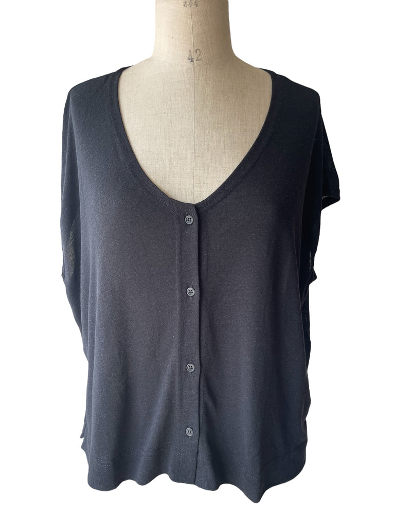 MAMA B SS25 Lucente Cardigan Nero