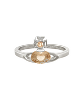 Vivienne Westwood ALLIE RING - PLATINUM / Light Brown CZ