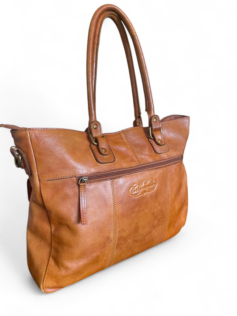 Sienna Bohemian Leather Bag - Tan