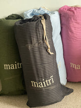 Maitri: Recycled Cream and Olive stripes mattress