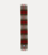 Vivienne Westwood Red Chunky Tartan Scarf  30cm x 200cm