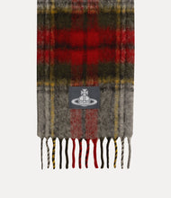 Vivienne Westwood Red Chunky Tartan Scarf  30cm x 200cm