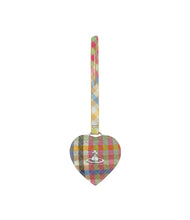 Vivienne Westwood wool heart mirror charm Heather Check