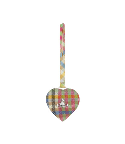 Vivienne Westwood wool heart mirror charm Heather Check