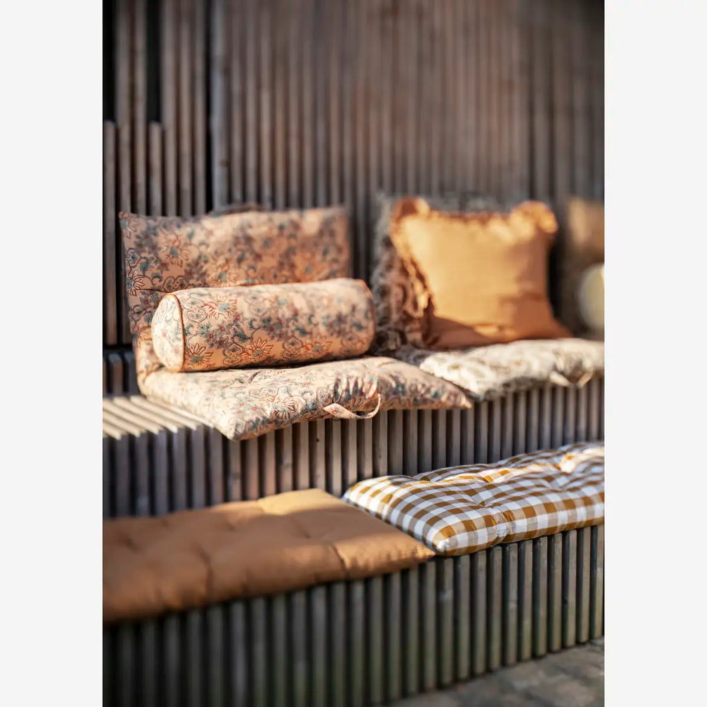 Madam Stoltz Printed cotton mattress Peach 60x100cm