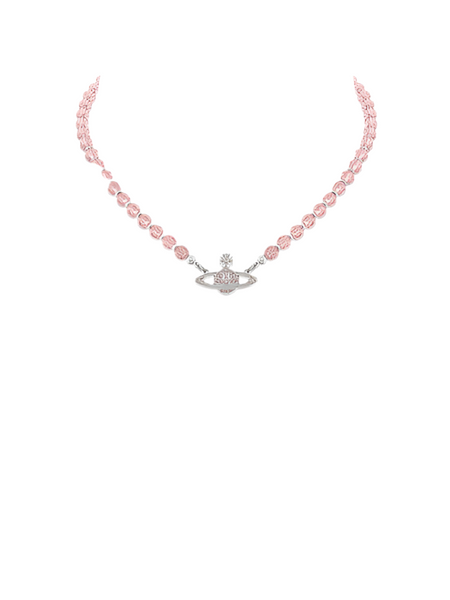 Vivienne Westwood Messaline Choker Platinum / Vintage Rose