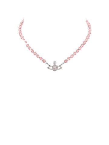 Vivienne Westwood Messaline Choker Platinum / Vintage Rose