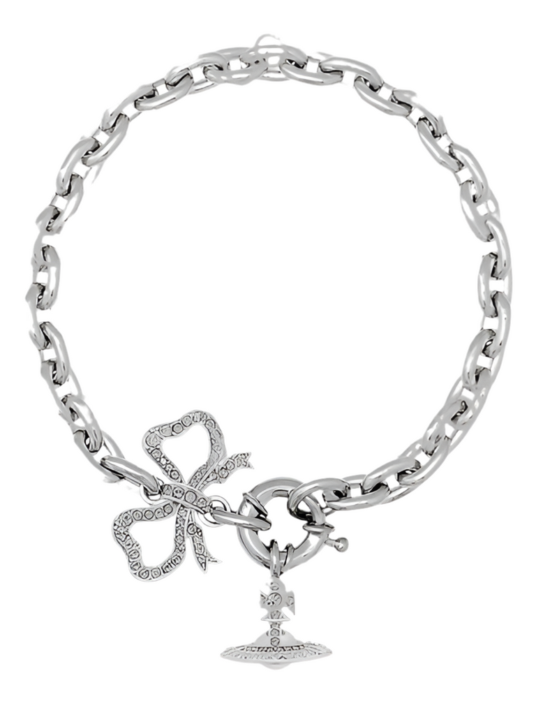 Vivienne Westwood RIGOBERTA CHAIN BRACELET - PLATINUM / WHITE