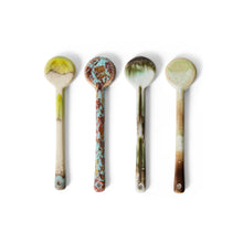 HKLiving 70s ceramics: M spoons, blend (set of 4)