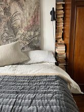 Maitri: Stonewashed Velvet quilt- CHARCOAL