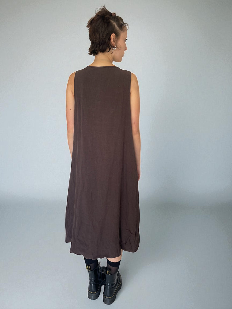 WDTS Mischa Dress Brown Linen