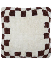 Cushion cover, HDChess, Brown, Off-white
