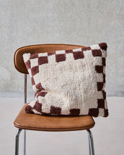 Cushion cover, HDChess, Brown, Off-white