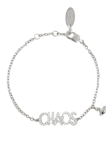Vivienne Westwood CHAOS BRACELET - PLATINUM / WHITE CZ