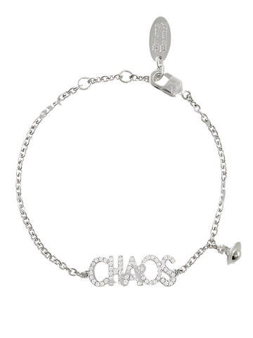 Vivienne Westwood CHAOS BRACELET - PLATINUM / WHITE CZ
