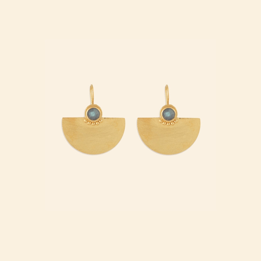 Ekadori Locus Earrings Blue, Labradorite