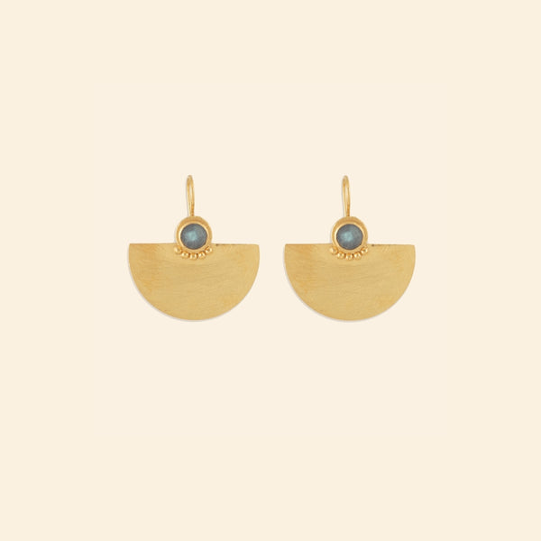 Ekadori Locus Earrings Blue, Labradorite