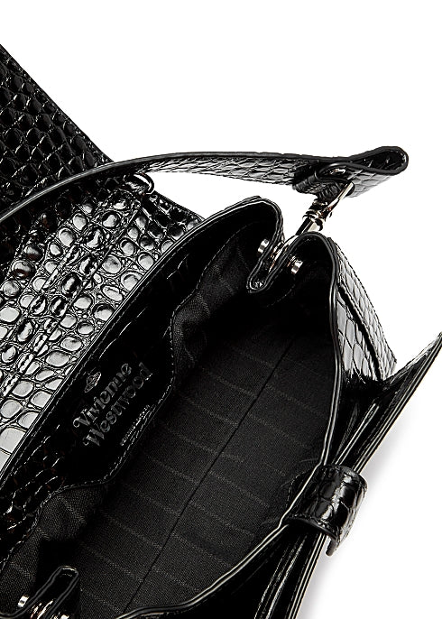 Vivienne Westwood Hazel Medium Handbag, Black - with silver ORB