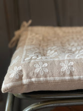 Natural Cotton Embroidered Gaddi Seat Cushion