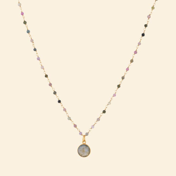 Ekadori Zion Stone Necklace Grey, Labradorite