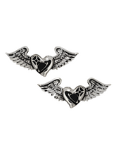 Vivienne Westwood HERBERT EARRINGS (925) - ANTIQUE PLATINUM / BLACK