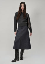 A.P.C. Women JUPE SEASIDE Flared skirt in indigo blue Japanese denim