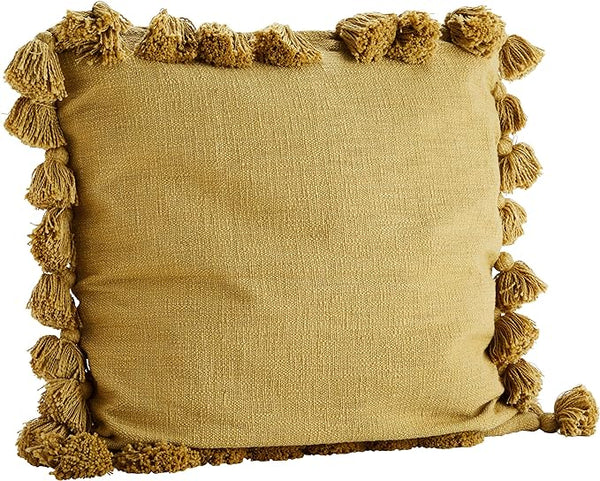 Cushion w/ Tassels - Mustard