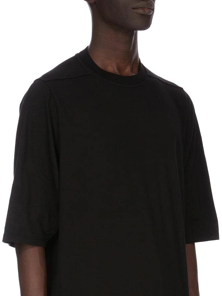 Rick Owens DRKSHDW SS26 Temple Jumbo SS T In Black Medium Weight Cotton Jersey