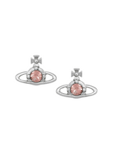 Vivienne Westwood Nano Solitaire Earrings Platinum / D Rose Crystal