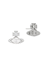 Vivienne Westwood ONDINA EARRINGS - PLATINUM / WHITE CZ