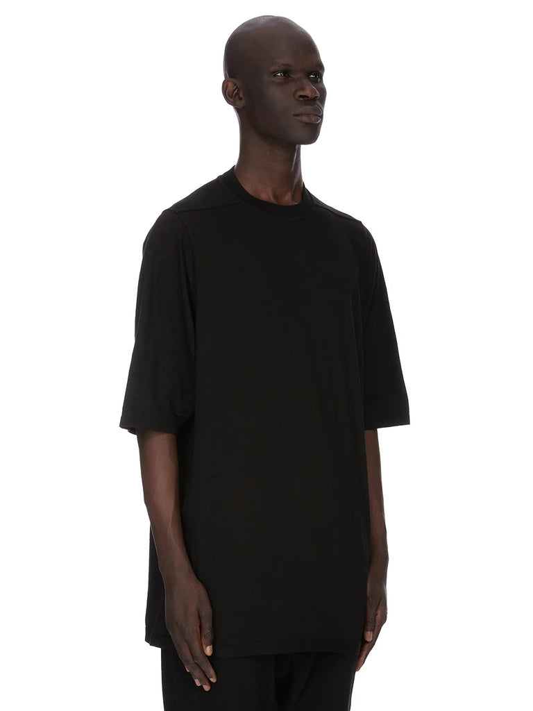 Rick Owens DRKSHDW SS26 Temple Jumbo SS T In Black Medium Weight Cotton Jersey