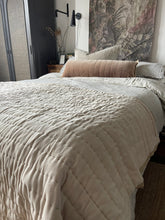 Maitri: Stonewashed Velvet quilt - OLD PINK