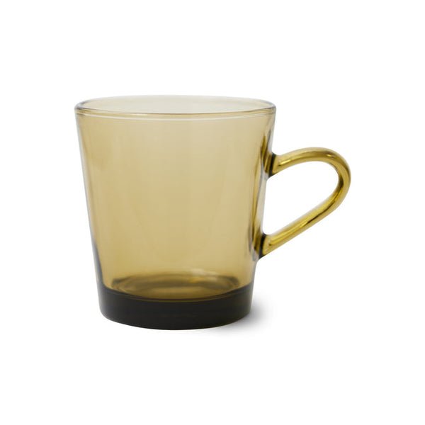 HK Living : 70s glassware: coffee cups mud brown