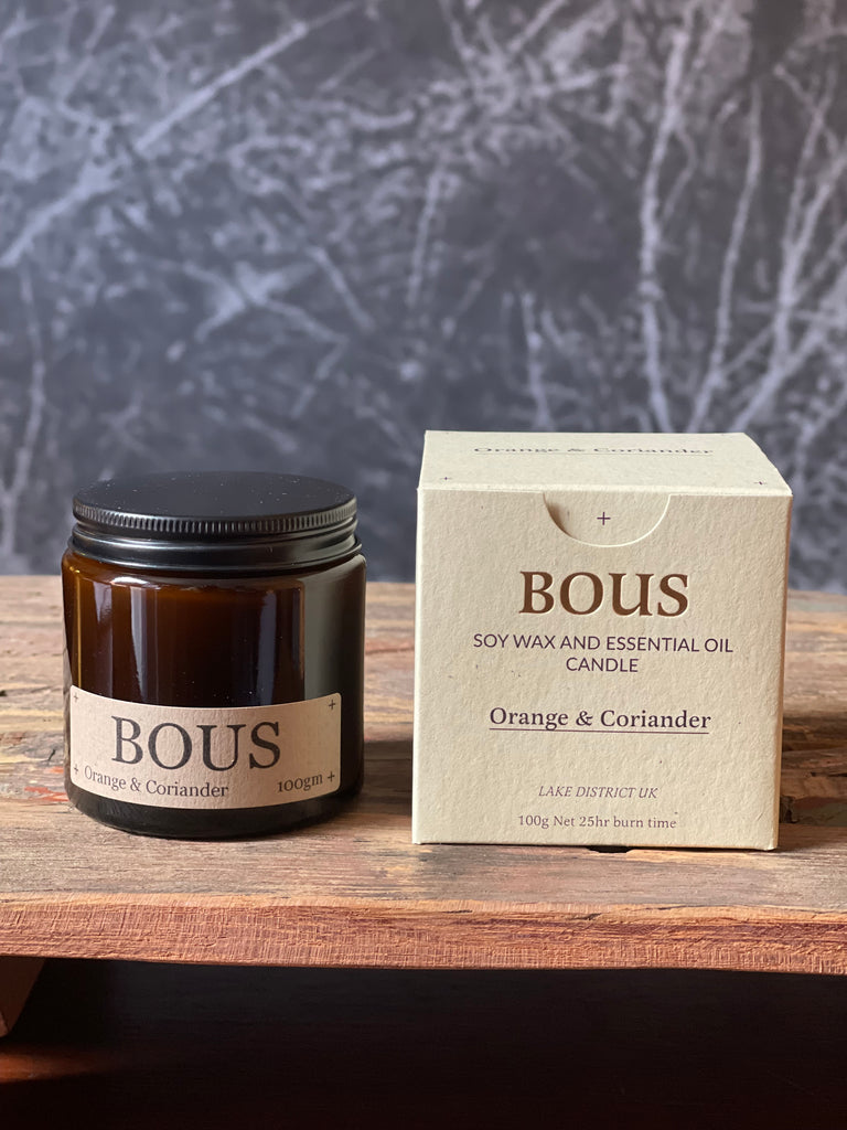 Bous, Orange & Coriander- Medium Soy Aromatherapy Candle