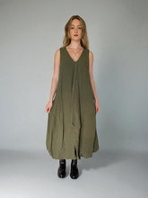 WDTS Mischa Dress Olive Green Linen