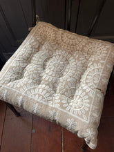 Natural Cotton Embroidered Gaddi Seat Cushion