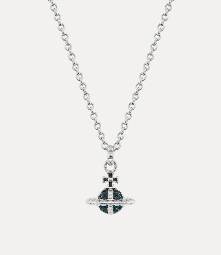 Vivienne Westwood MAN. MAYFAIR SMALL ORB PENDANT - RHODIUM / GUNMETAL / MONTANA